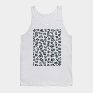 Branches pattern - black and teal Tank Top